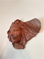 Leather icon face wall art