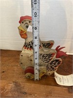 Wooden rooster toy