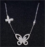 0.32ct Natural Diamond Butterfly Pendant
