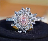 0.14ct Pink Diamond Ring, 18k gold