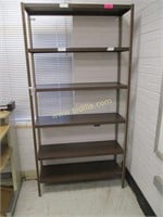 Metal 6 Shelf Bookcase