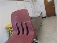 Ten Plastic & Metal Student Chairs