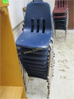Ten Metal & Plastic Student Chairs