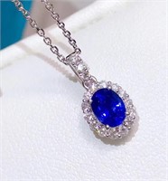 0.53ct Natural Sapphire Pendant in 18k Yellow Gold