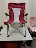 Maroon & White Umbrella Travel Chair w/ Travel Bag