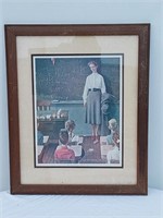 NORMAN ROCKWELL The School Teacher Framed Print