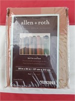 ALLEN & ROTH Backed Tab Lined Panel Curtian