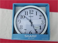 SHARP Wall Clock, White
