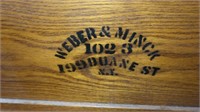 Antique Clark's Desk/Oak Spool Cabinet-30x21x40"