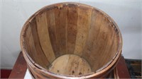 Antique Wooden Flour Barrel w/Lid/Wooden Hoops