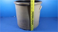 Antique Ornately Decorated Blue/Gray Crock-4 Gal.