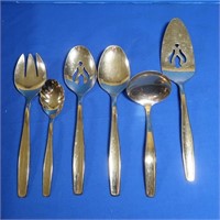Goldtone Flatware Service for 11-Rogers Cutlery