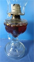 Vintage Glass Oil Lamp-6"Wx18"L