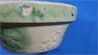 Antique Embossed Yelloware Bowl-4"x9"