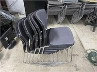 (6) Stackable Office Chairs