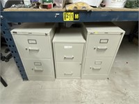 (3) Two Drawer Metal Filing Cabinets