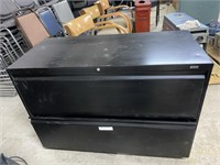 (2) Drawer Black Metal Filing Cabinet
