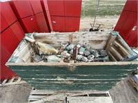 Large Wooden Box of Valves