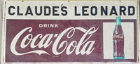 Vintage Coca~Cola 6' Metal One Sided Painted Sign