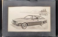 Original Toyota Drawing by J. Palmer