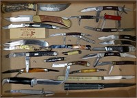 Group of 27 Knives w/ Schrade, Buck, Valor, etc.