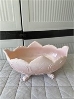 Shell Pink Milk Glass Lombardi Bowl