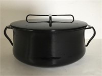 KOBENSTYLE BLACK DANSK CASSEROLE 10" DIA. FRANCE