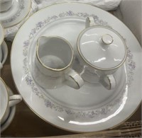 incomplete set nortake lilac time dishes