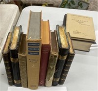 bookends and 4 books - Whittier poems 1847,