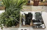 Artificial plants, at&t telephone and office