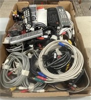 Assorted remotes and cables