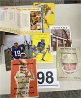 High school football game handouts from 60's and