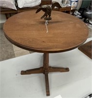 Small table w/ brass eagle 18h x 18w