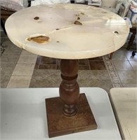 Pedestal table w/marble top 20h x 14w