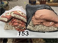 King bedspread, skirt, shams and pillows