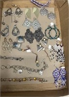 Costume jewelry earrings and bracelets