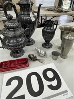 Silver set and assorted silver pcs