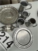 Assorted pewter pcs