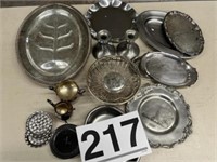 Silver and pewter pcs
