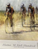 2 posters of bicycle race and motorbike race