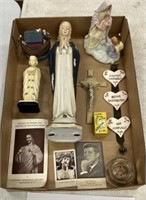 Religious items - figurines, cards and misc