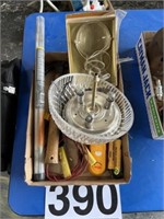 Light fixture, magnifying glasses and misc
