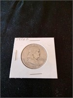 1952 D Franklin half dollar
