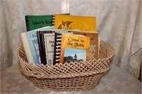 BASKET OF CHURCH/SCHOOL COOKBOOKS