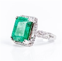 Jewelry Sterling Silver Emerald Ring