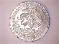 1968 Mexico 25 Pesos Olympics Silver Coin