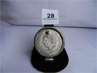 1951 Silver Cinco Peso; In Holder; .720 Silver