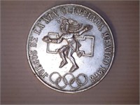 1968 Mexico 25 Pesos Olympics Silver Coin