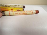 Advertising Pencils, includes Russell, OK
