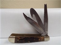 Damascus Steel Handmade Folding Knife